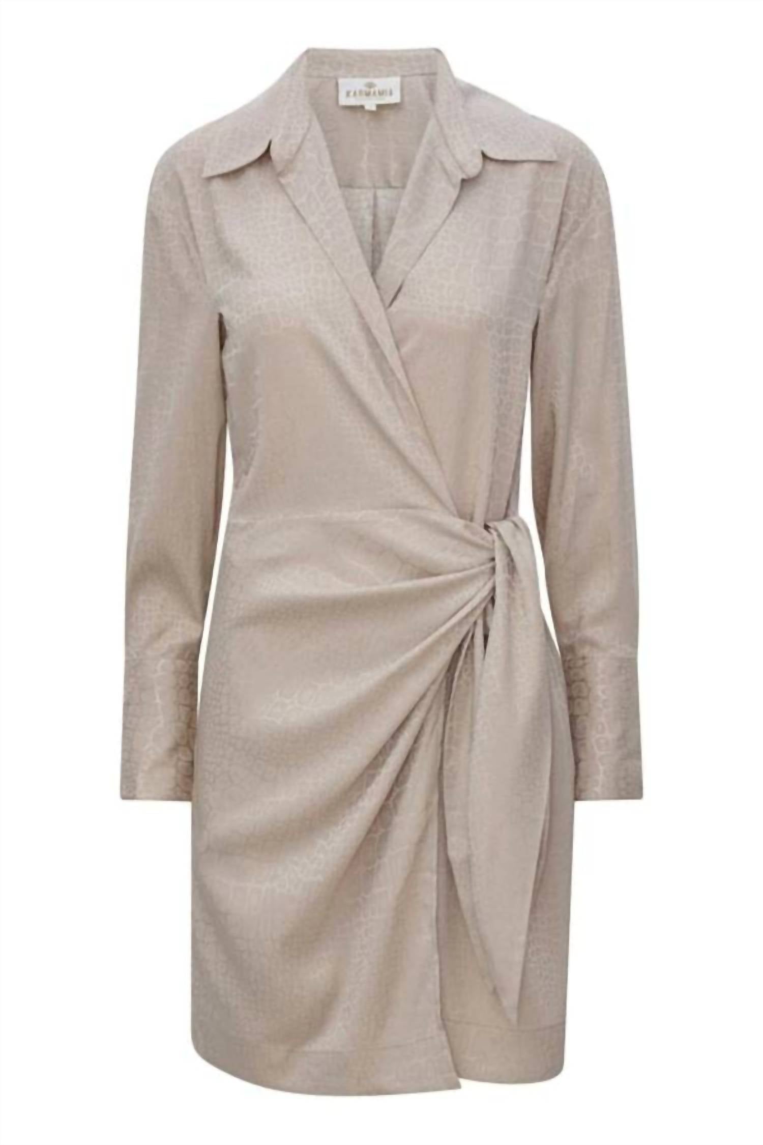 Karmamia Ivy Wrap Dress in snake jacquered - women's dress - detail view