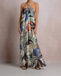 Elan - Maxi Halter With Ring Top Maxi Dress
