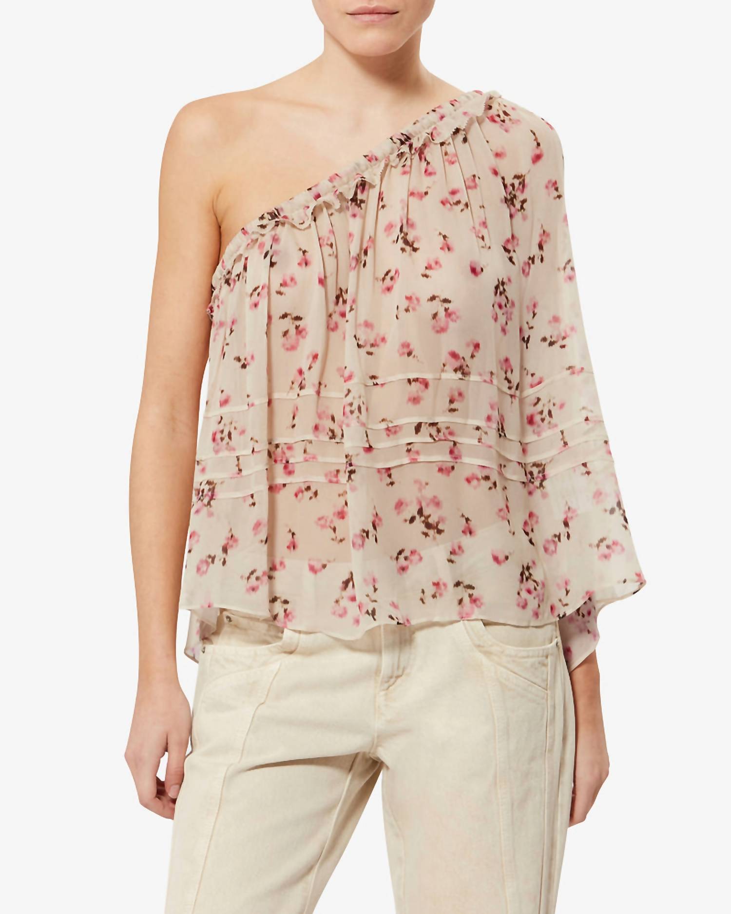 ISABEL MARANT Loeva Top in beige - women's blouse