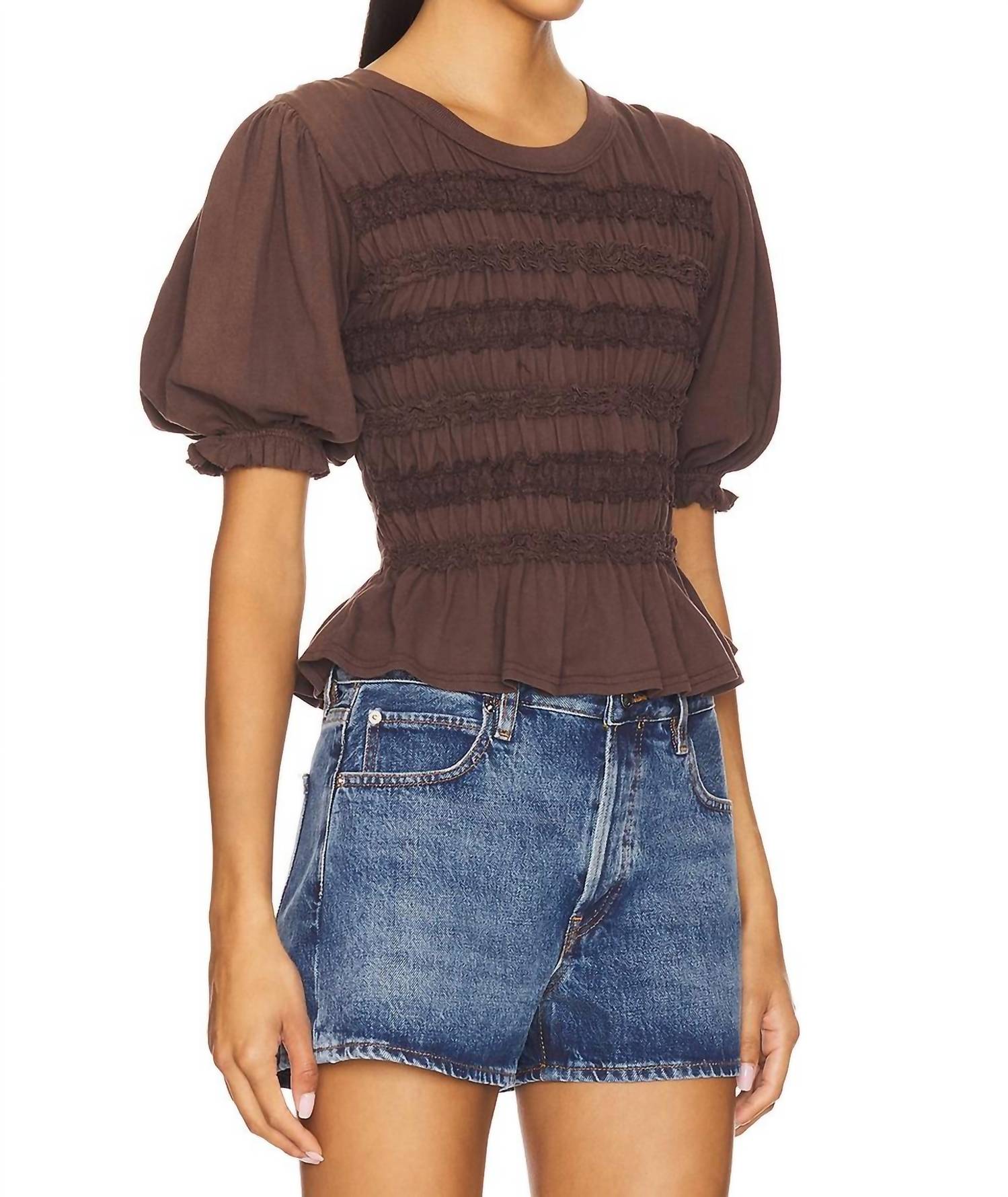 Free People - Jessica Smocked Knit Top