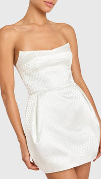 Amanda Uprichard - Bowery Strapless Embroidered Mini Dress