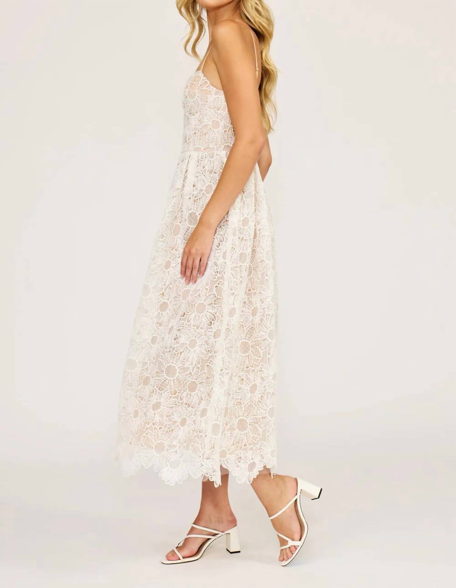 Lucy Paris - Astoria Lace Midi Dress
