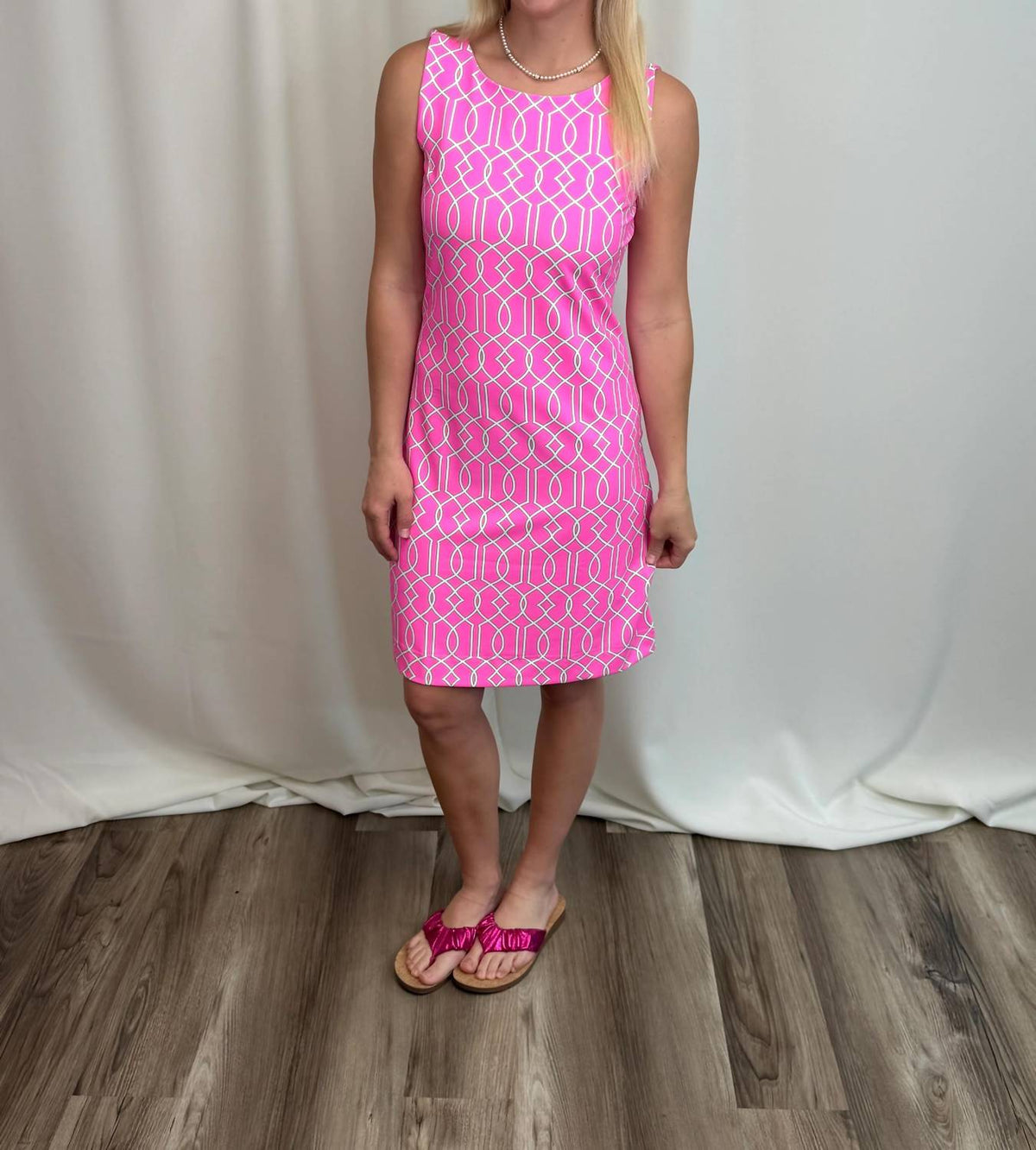 Lulu-B - Geometric Sleeveless Travel Dress