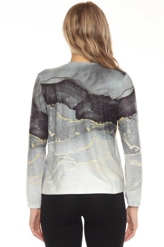 Pj Salvage - Diamond Marble Long Sleeve Top