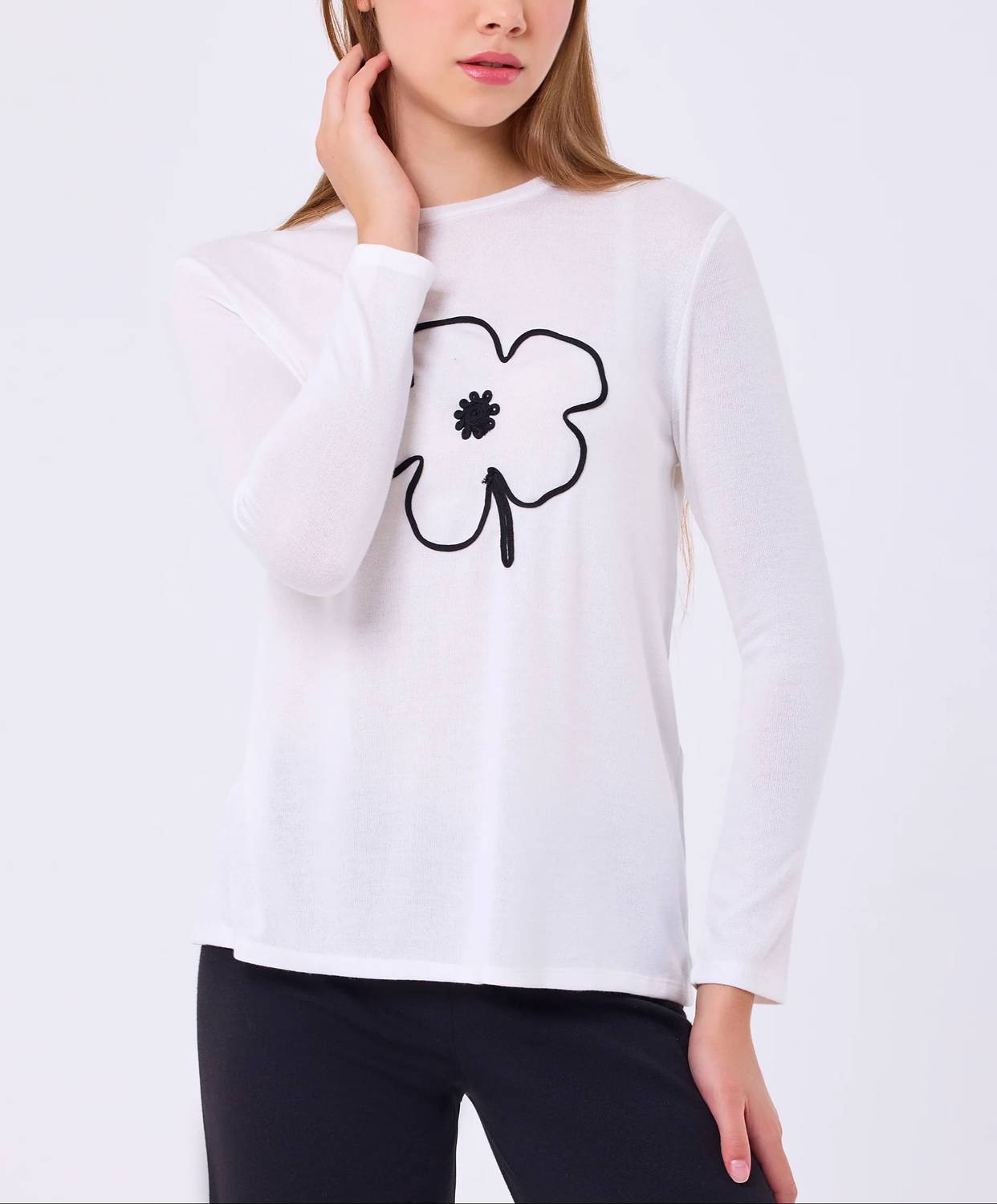 French Kyss - Flower Detail Top