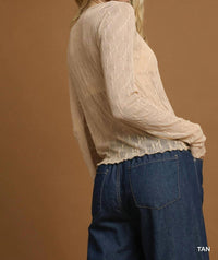 Umgee - Lace Long Sleeve Top
