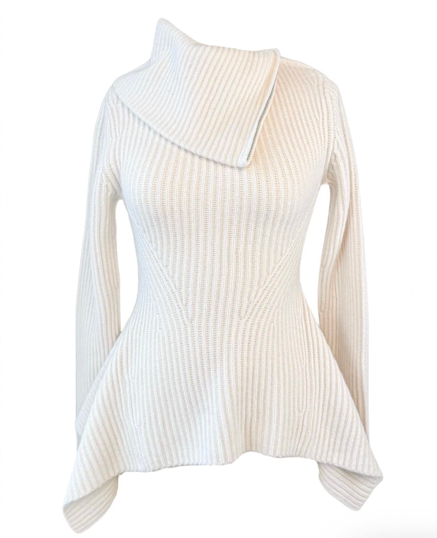 Jonathan Simkhai - Women's Keyara Foldover Peplum Sweater