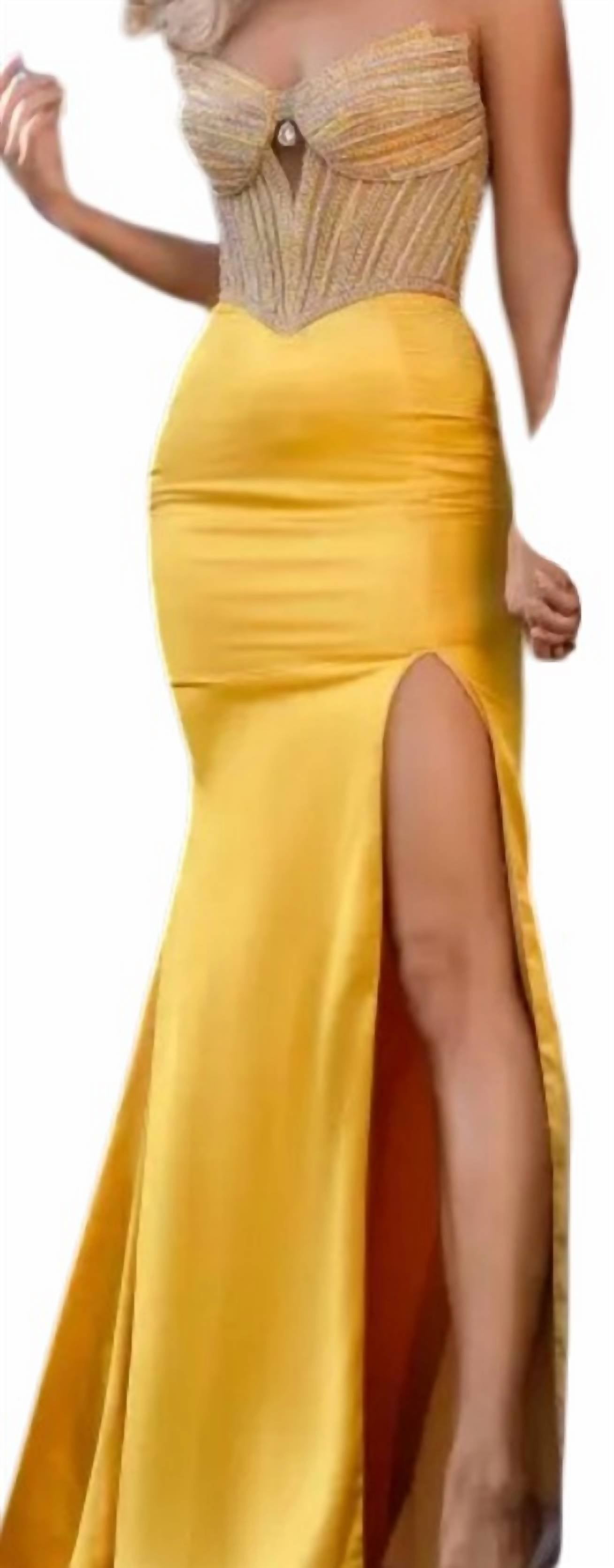 Portia&Scarlett - Strapless Sweetheart Neck Evening Gown