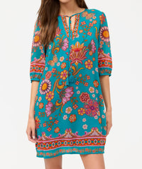 Johnny Was LAVINIA LINED DRESS in dark endora - women's dress