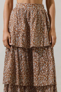 Sugarlips - Floral Flow Tiered Maxi Skirt