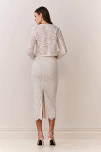 Loveshackfancy - Ilse Lace Midi Pencil Skirt