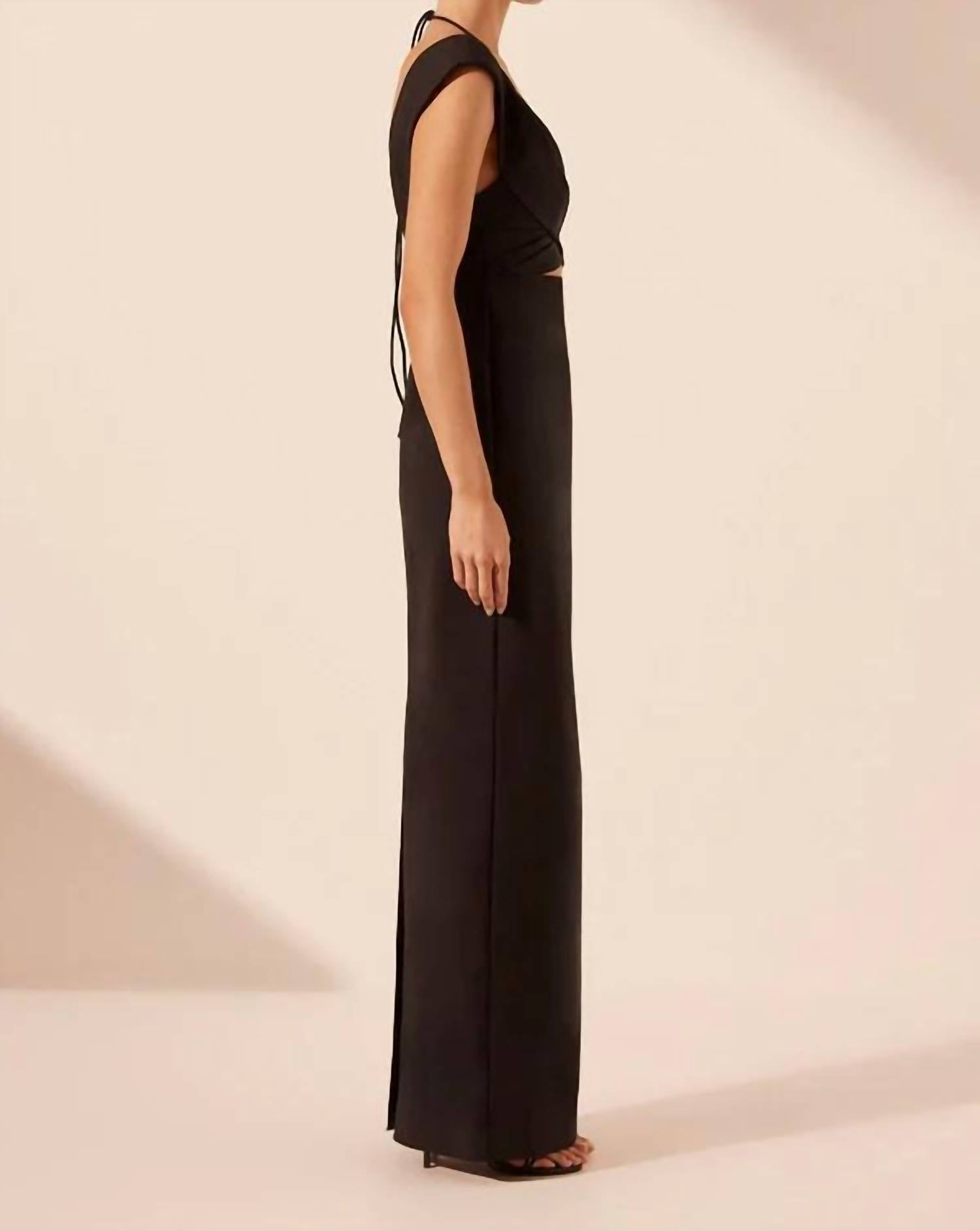 Shona Joy - Lani Cross Front Ruched Maxi Dress