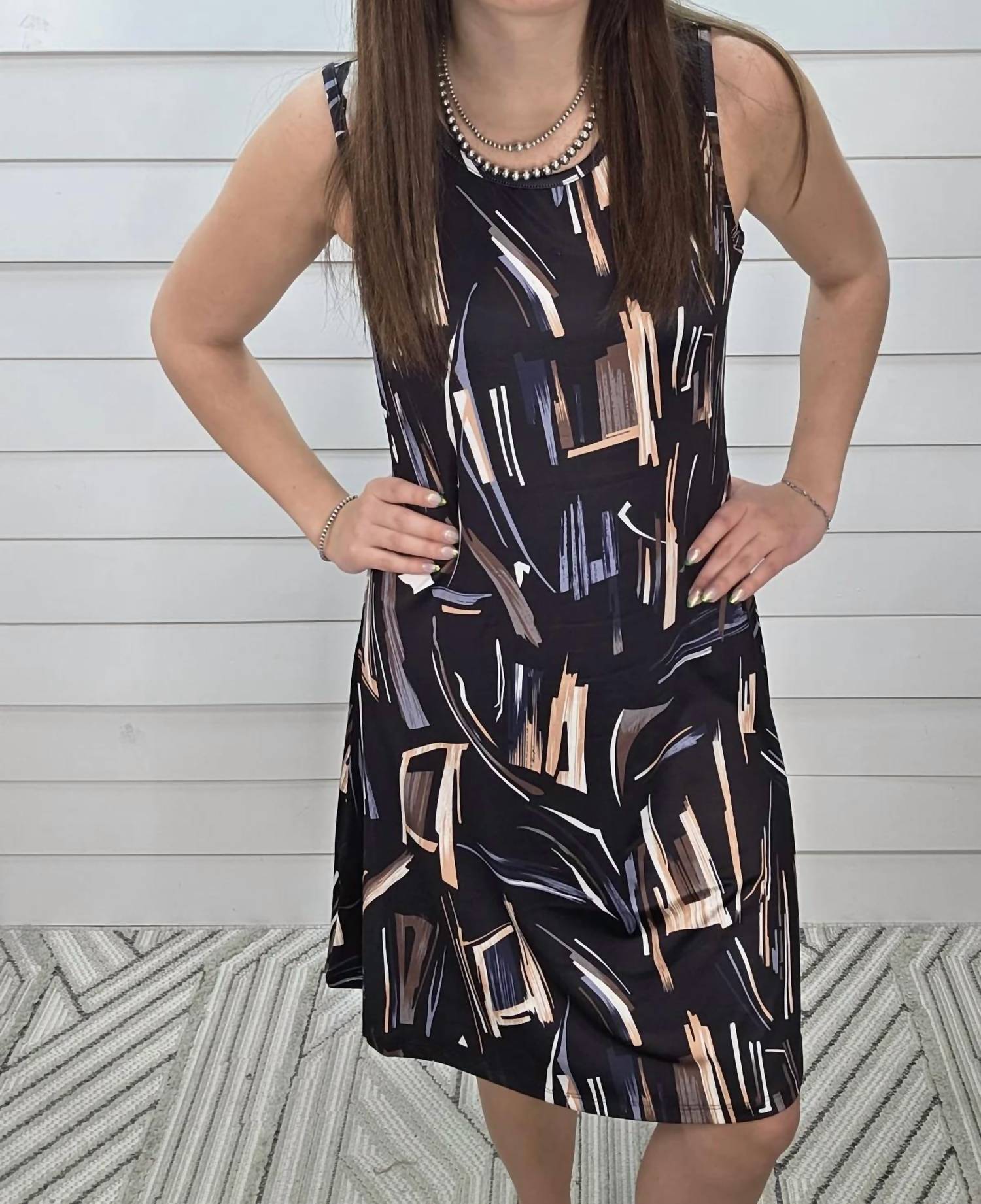 Keren Hart - Printed Sleeveless Mini Dress