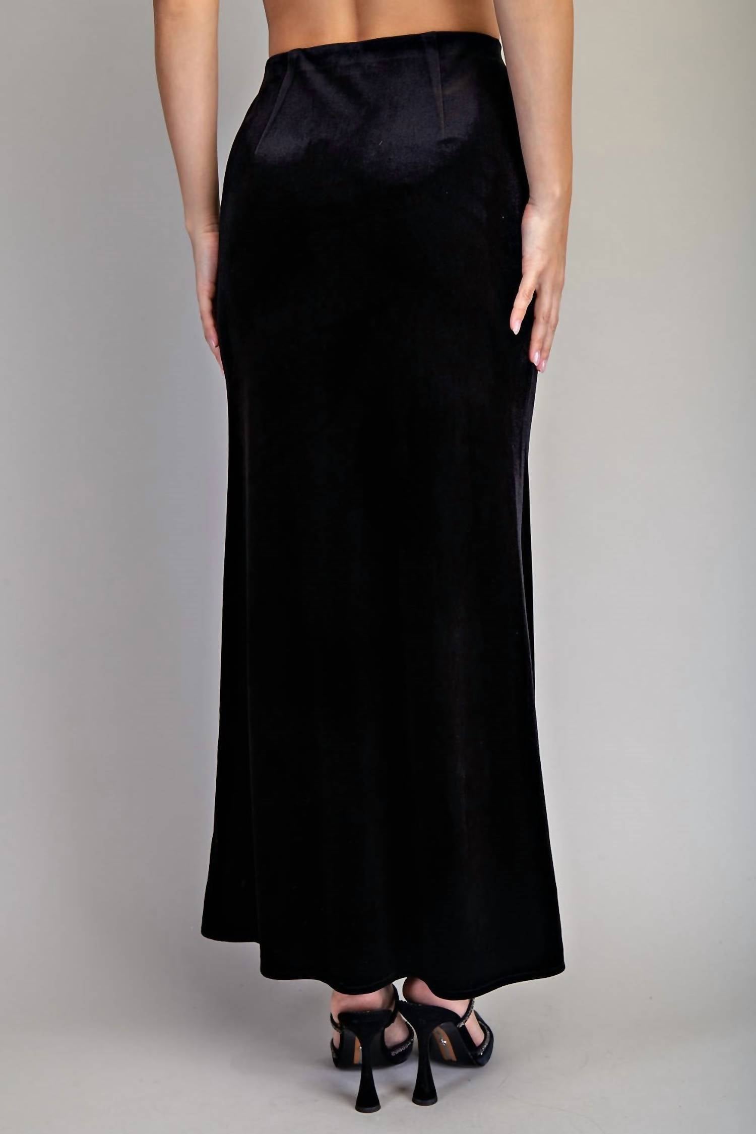 Ee:Some - Velvet Maxi Skirt