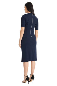 Maggy London Erin Half Sleeve Dress in twilight navy - women's dress - alternate view