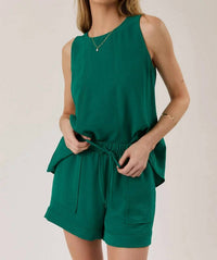 Gilli - Daisy Vertical Seam Tie Back Tank Top