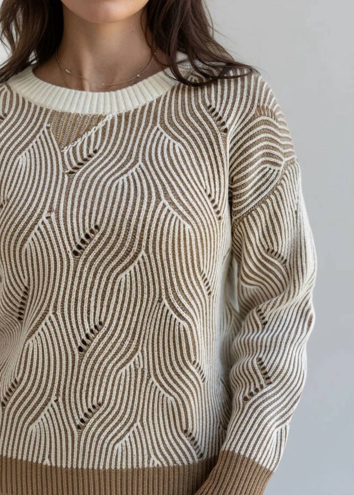 Able - Milli Two Tone Spiral Design Sweater