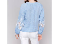 Charlie B - Embroidered Detail Raglan Blouse