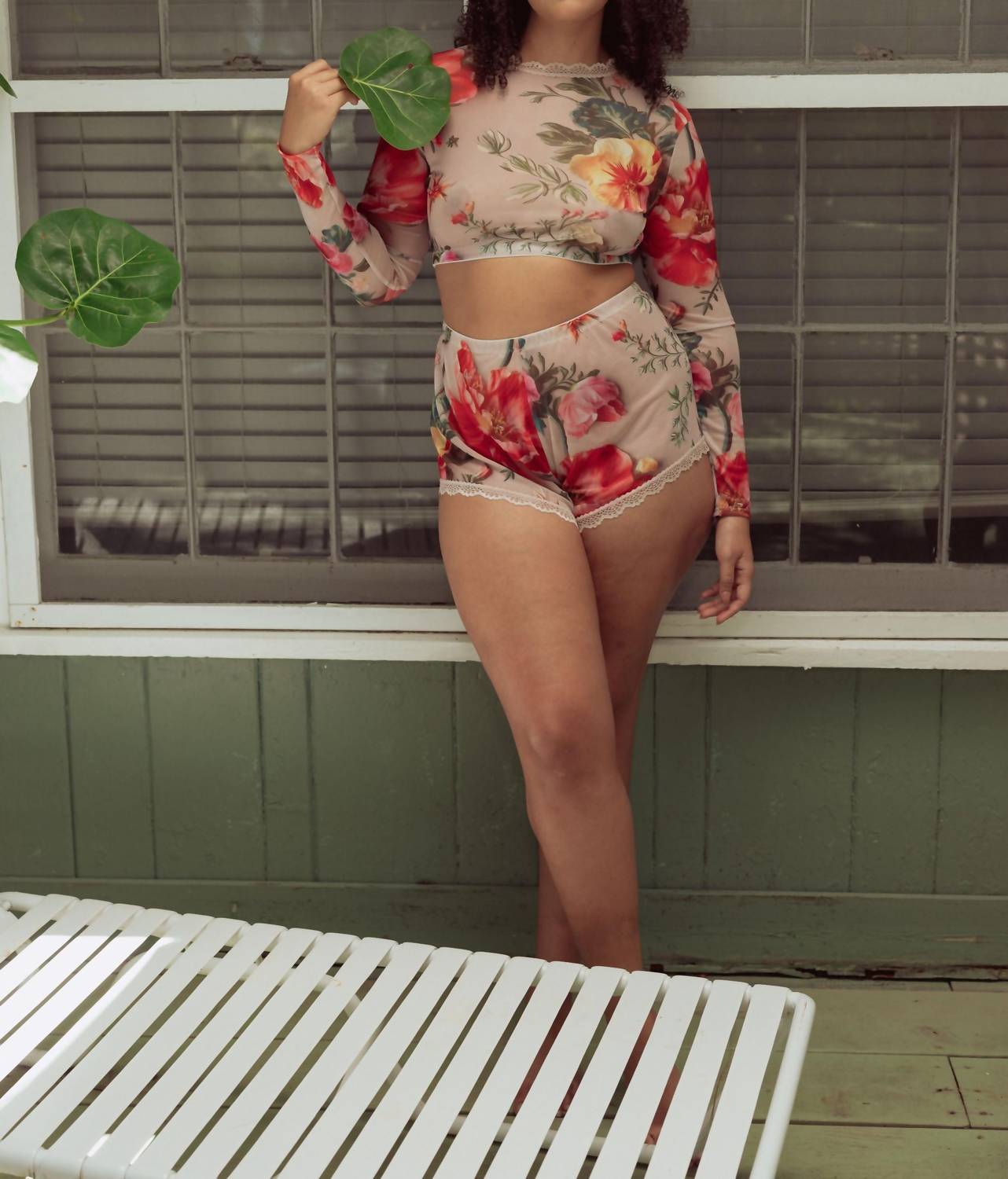Kilo Brava - Mesh Long Sleeve Crop Top
