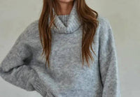 By Together Chunky Pullover Sweater in gray - women's sweater
