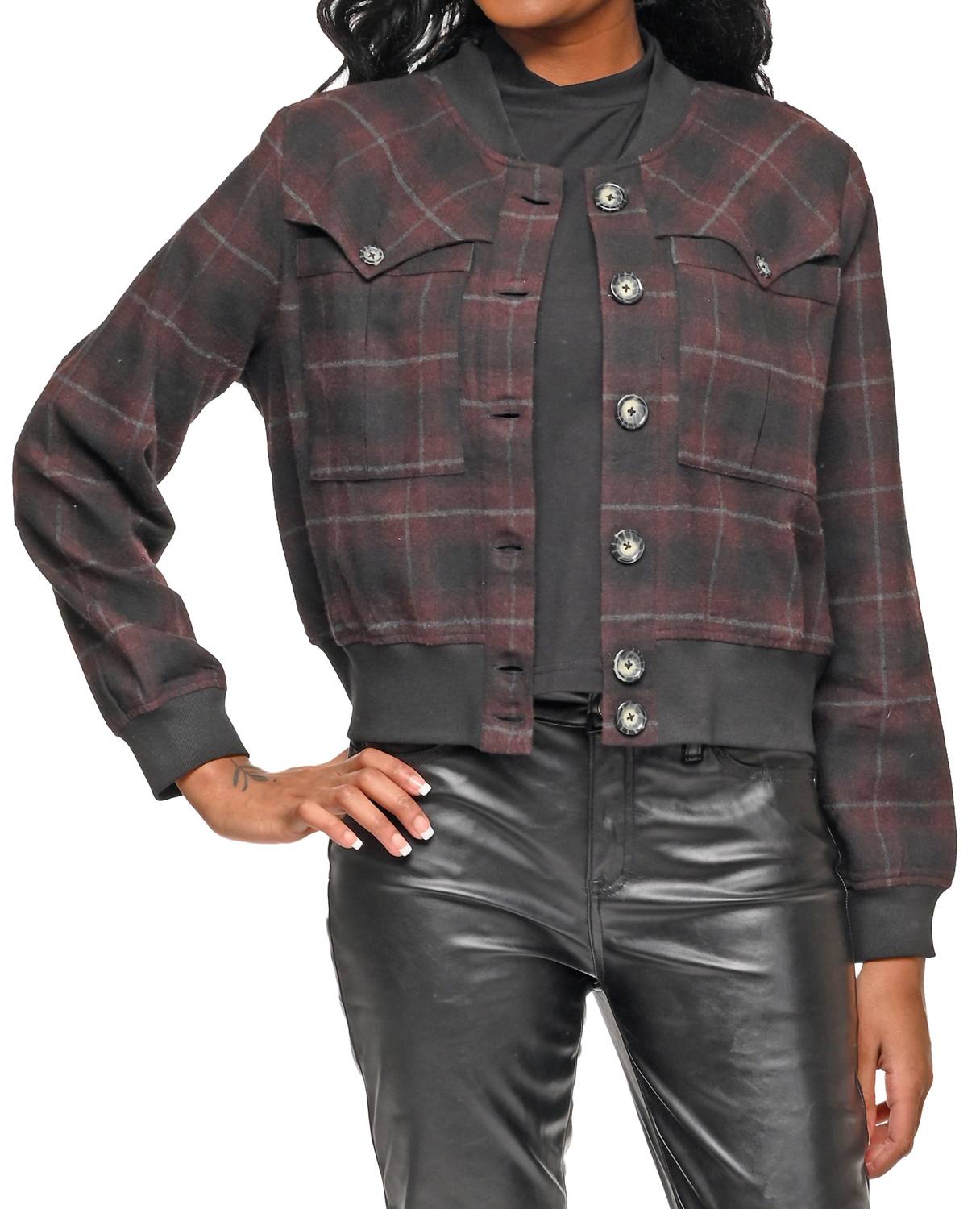 Tulip Clothing - Bobbi Long Sleeve Bomber Jacket