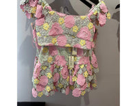 Marlo - Kid's Estella Embroidered Top And Mini Skirt Set