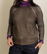 Alessandro Aste Berlin Ribbed Reversible Turtleneck Sweater in clover - women's sweater