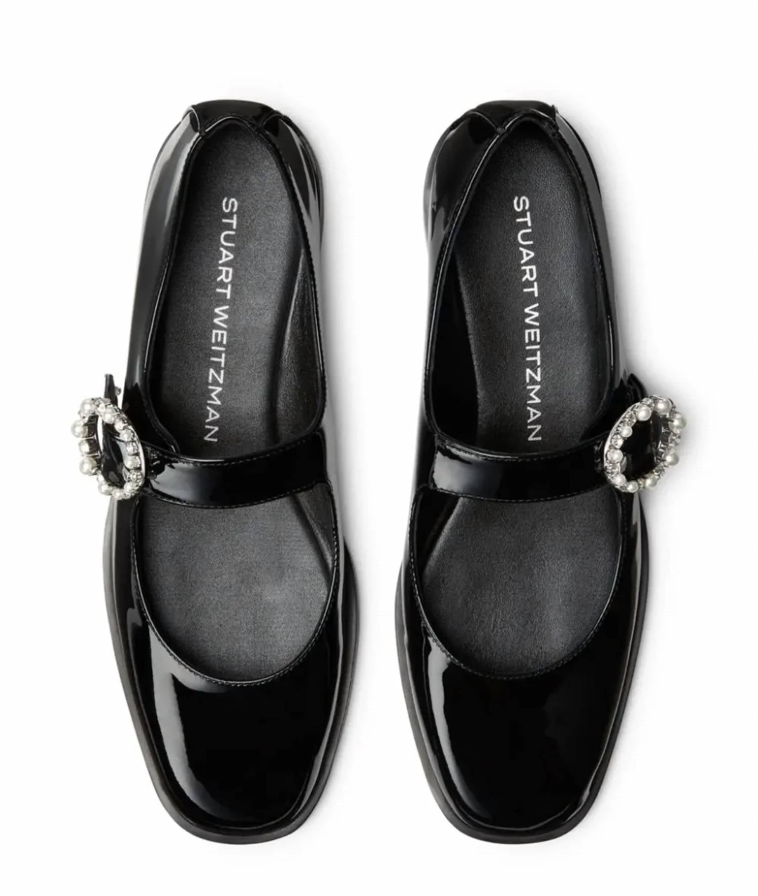 Stuart Weitzman - Women's Loralei Crystal Mary Jane Flats