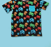 Dream Big Little Co. - Boy's Gamer Glow Dream Pocket Tshirt