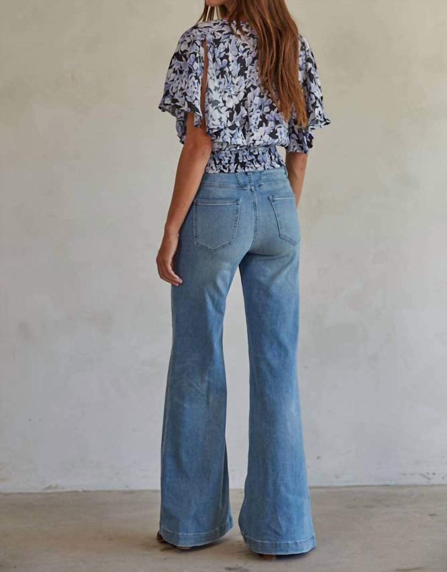 By Together - Woven Floral V-neck Top