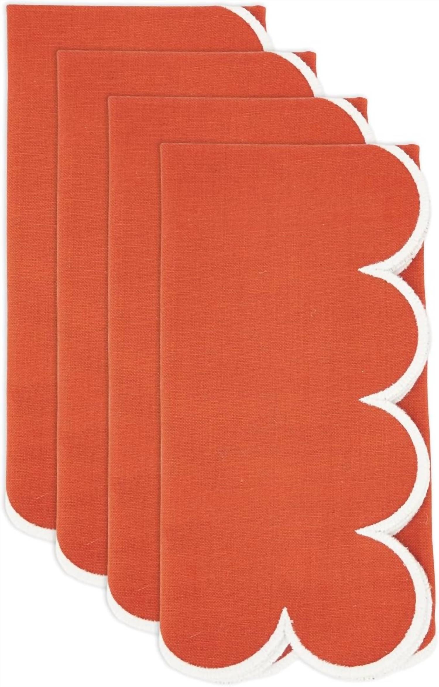 Saro Lifestyle - Scallop Cotton Napkins