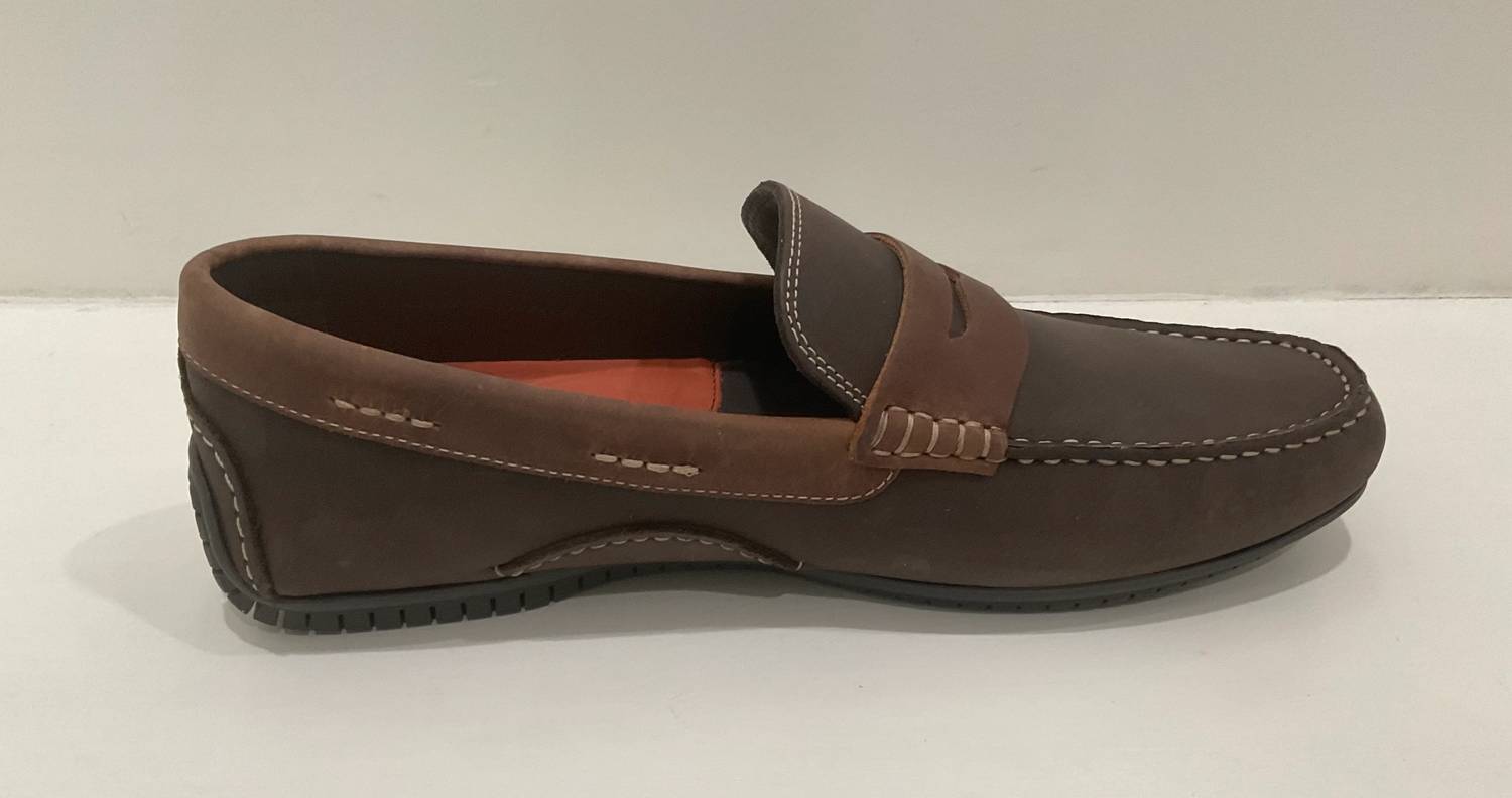 Martin Dingman - Men's Bermuda Waxed Nubuck Penny Loafer