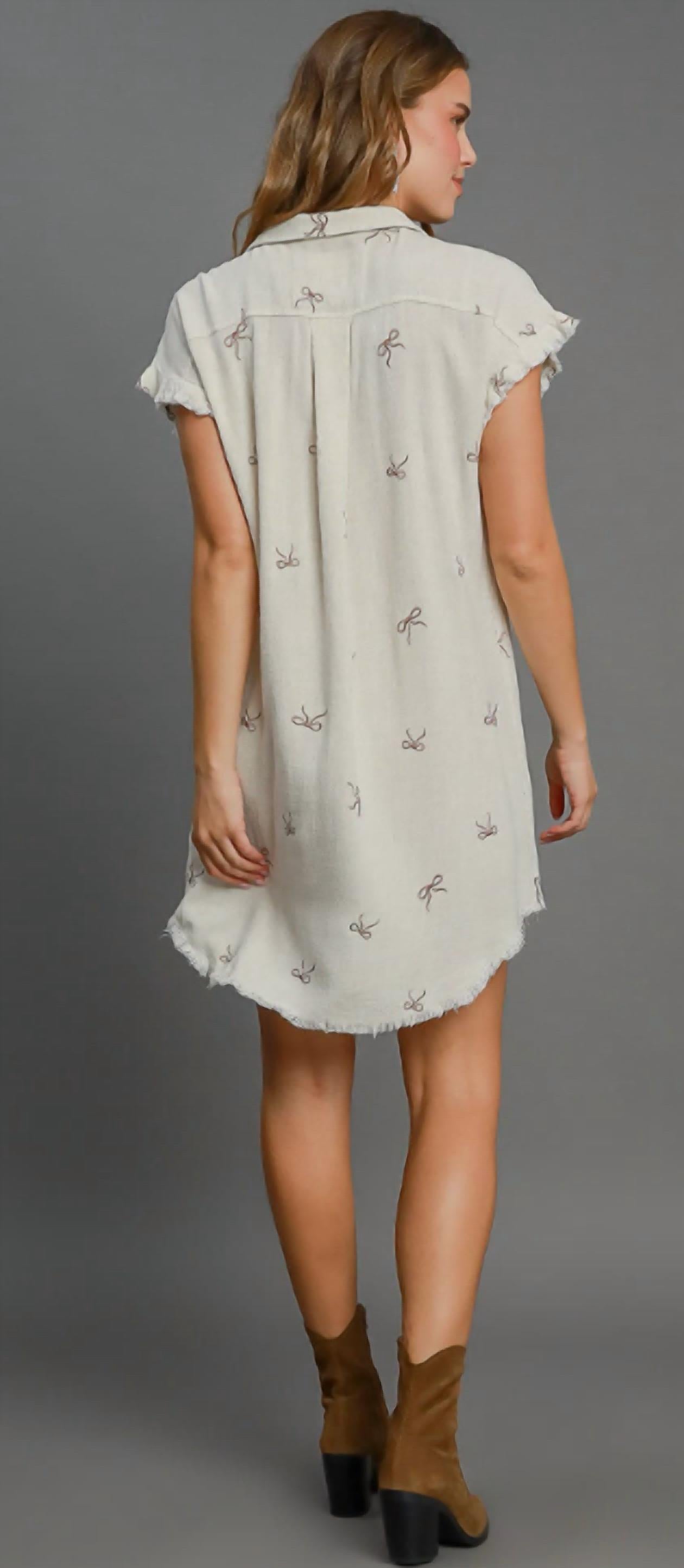 Umgee - Short Sleeve Shirt Dress