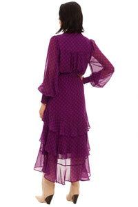 ALLISON NEW YORK Ella Midi Skirt in sangria - women's skirt - detail view