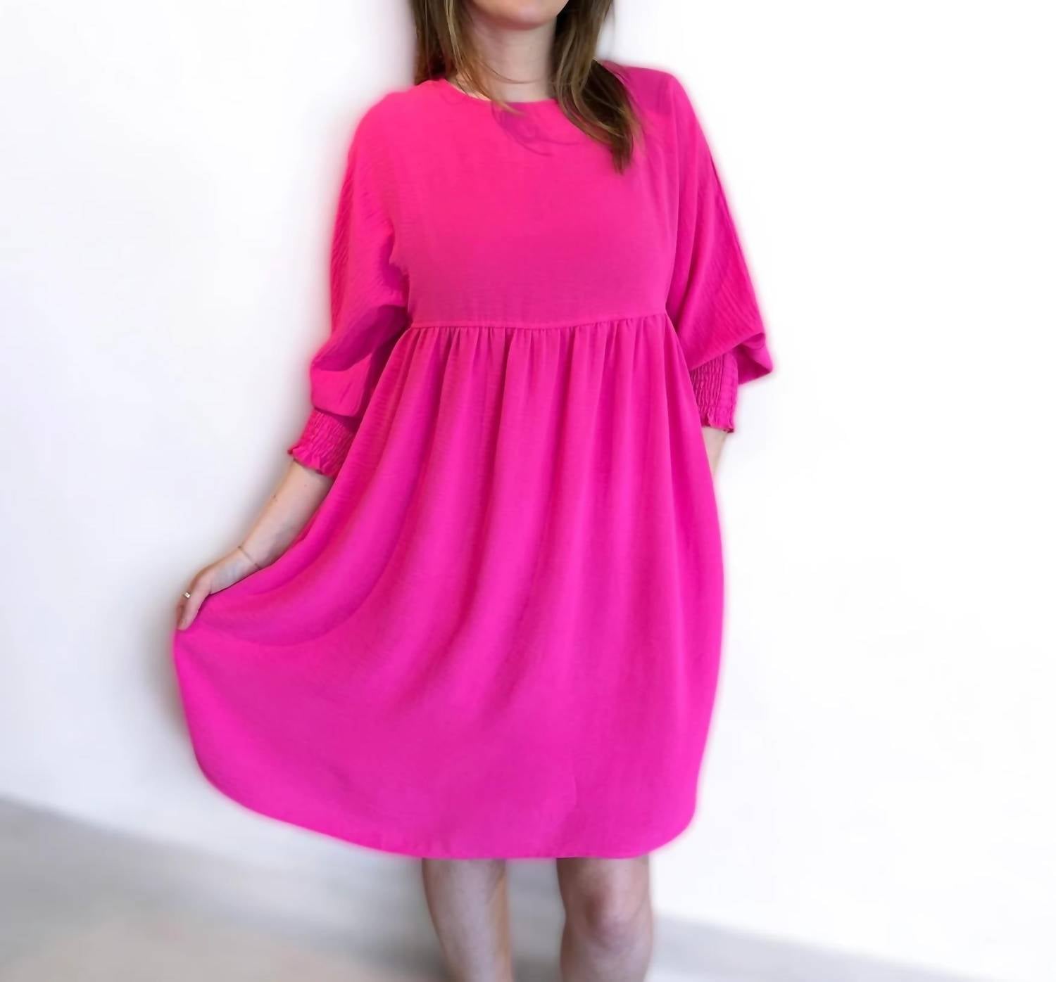 Ivy Jane - SHIRRED SLEEVE DRESS