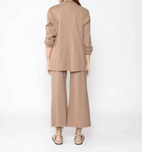 RIPLEY RADER Ponte Knit Oversized Blazer in khaki - women's jacket - alternate view
