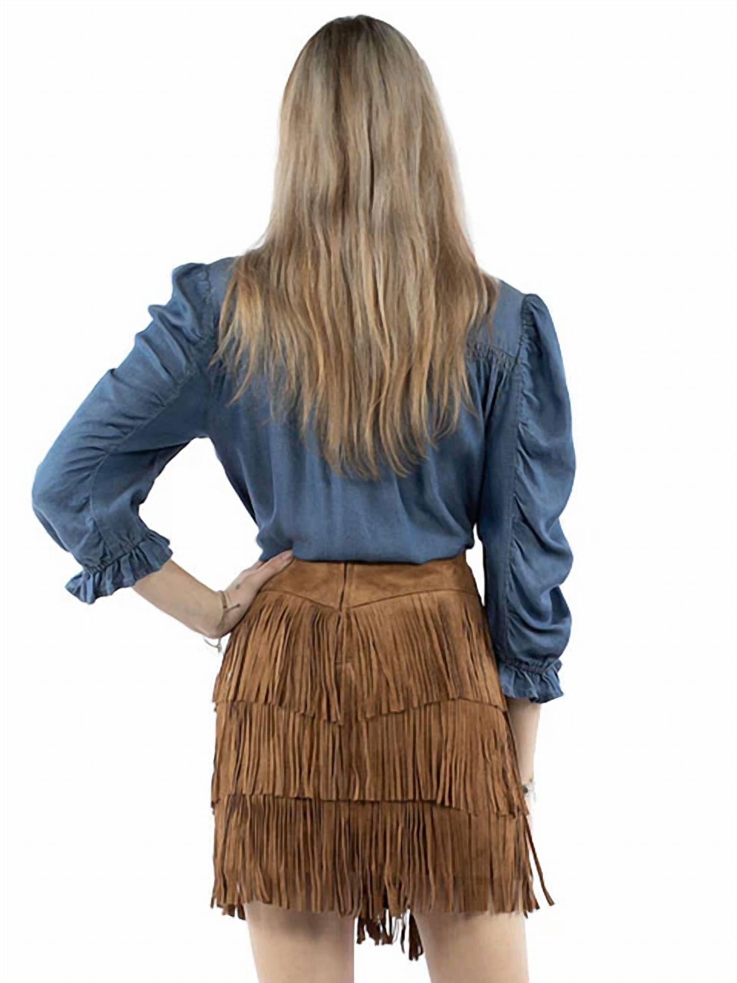 Scully - Suede Fringe Skirt