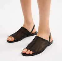 Nude Lucy Women's Eris Mesh Slingback Sandals in black - women's sandal - view 4