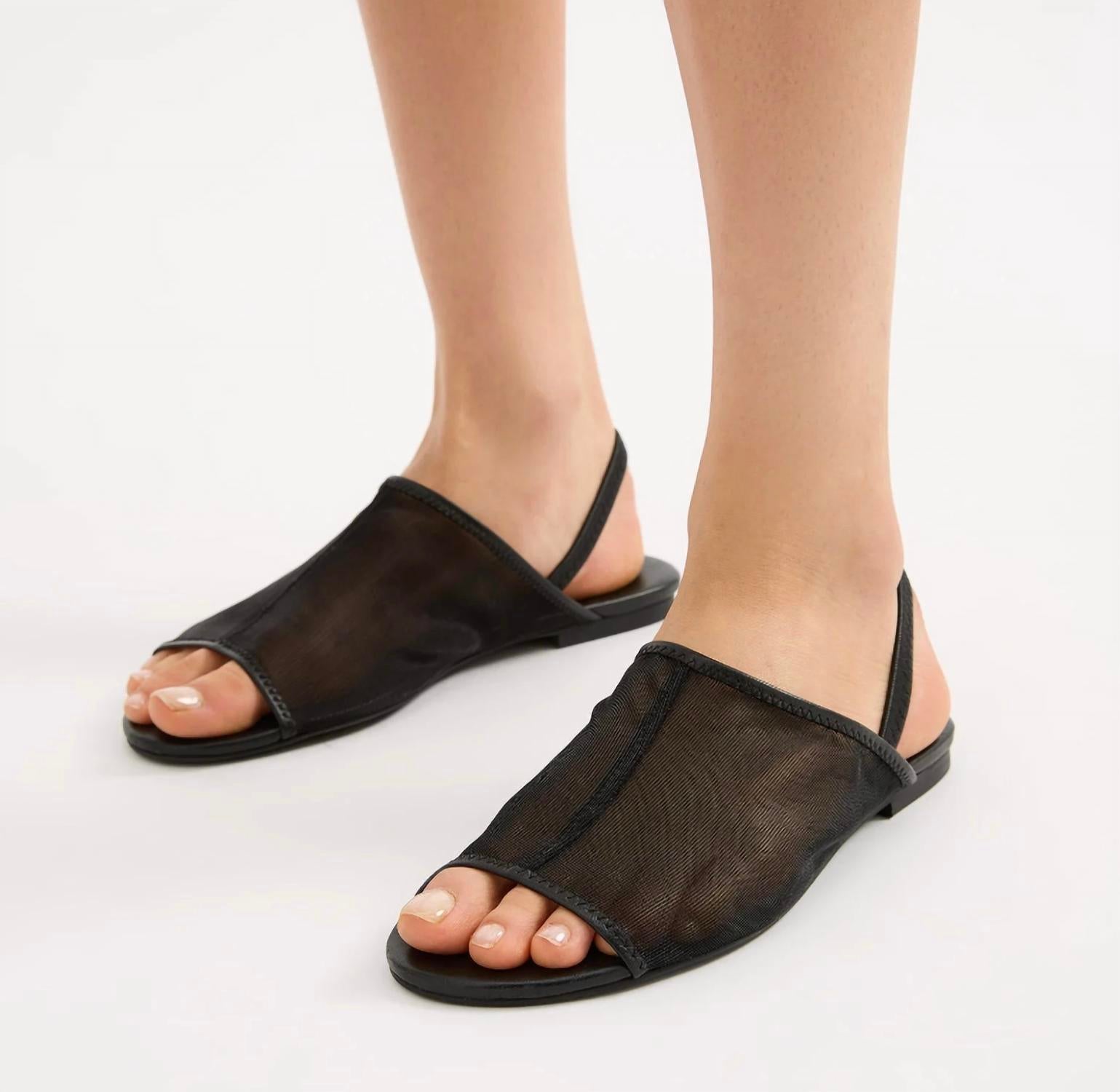 Nude Lucy Women's Eris Mesh Slingback Sandals in black - women's sandal - view 4