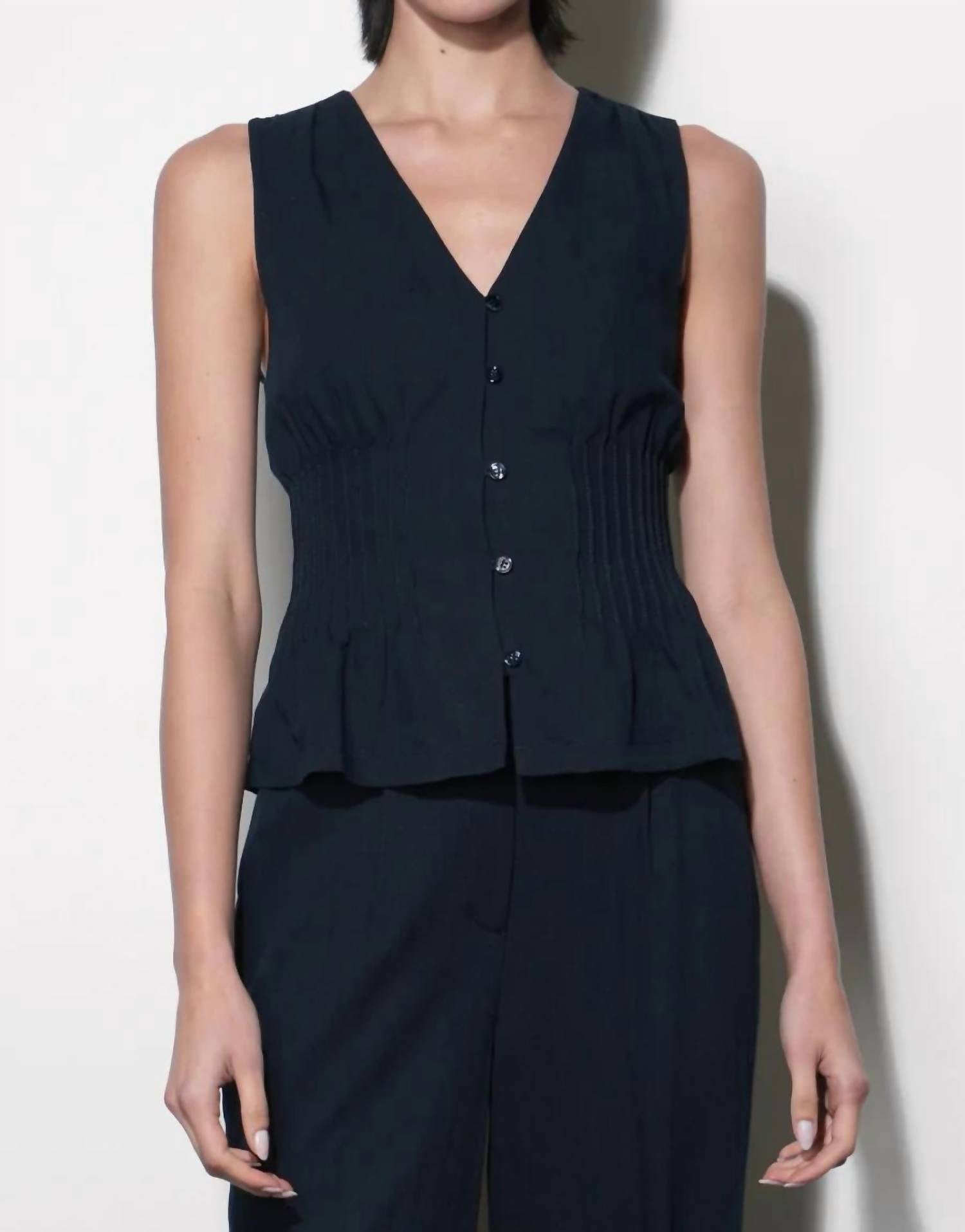 Greylin - Lily Pintuck Sleeveless Top