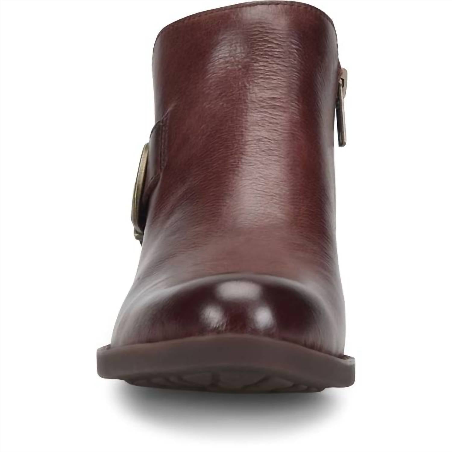 Born Women's Kace Leather Booties in brown - women's shoe - alternate view