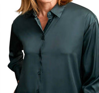 Tribal - FLOWY SATIN BUTTON-UP SHIRT