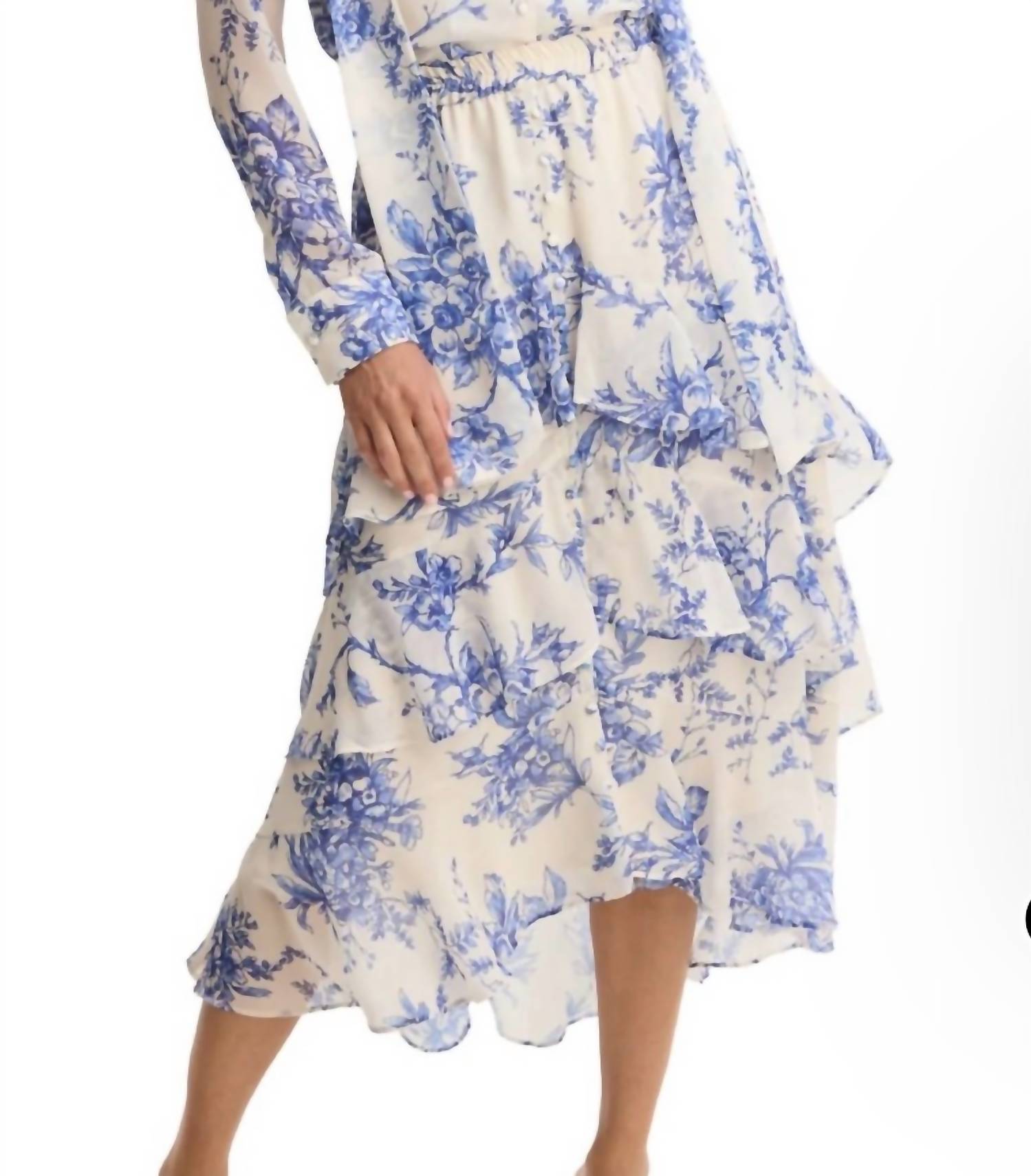 Allison New York - Ella floral midi skirt