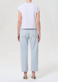 AGOLDE Women's 90's Crop Mid Rise Straight Jean in requiem - women's jeans - alternate view