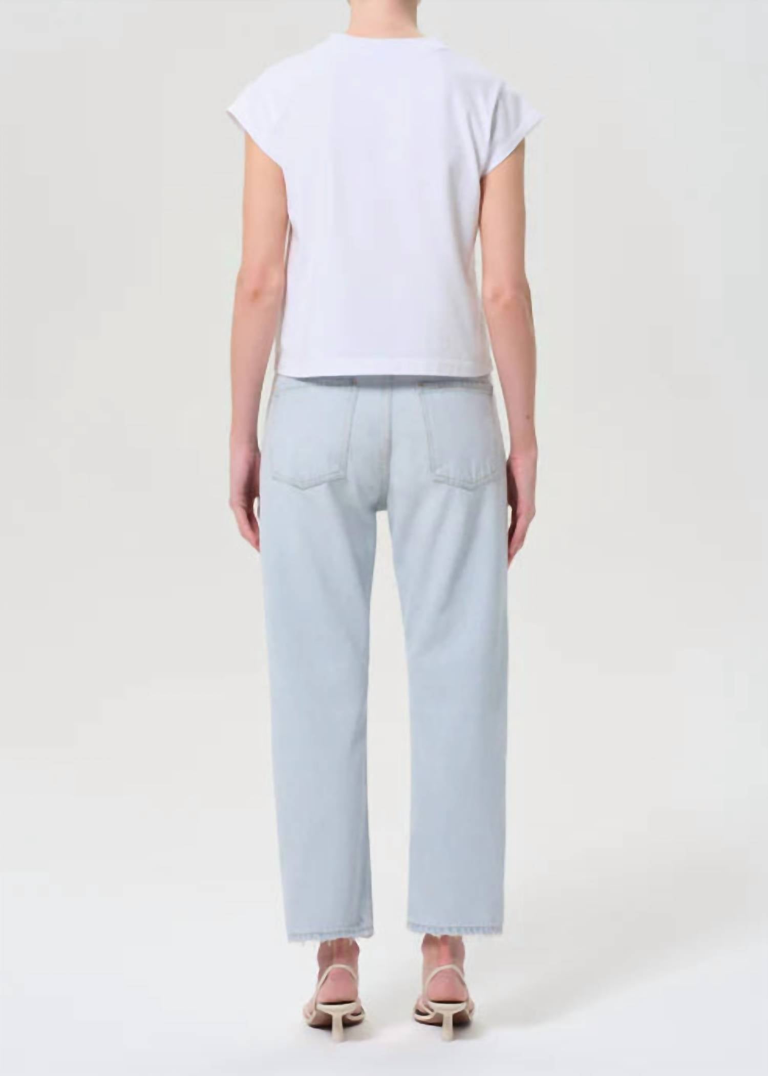 AGOLDE Women's 90's Crop Mid Rise Straight Jean in requiem - women's jeans - alternate view