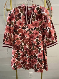 entro Women's Fall Hues Dress in peach floral - women's dress