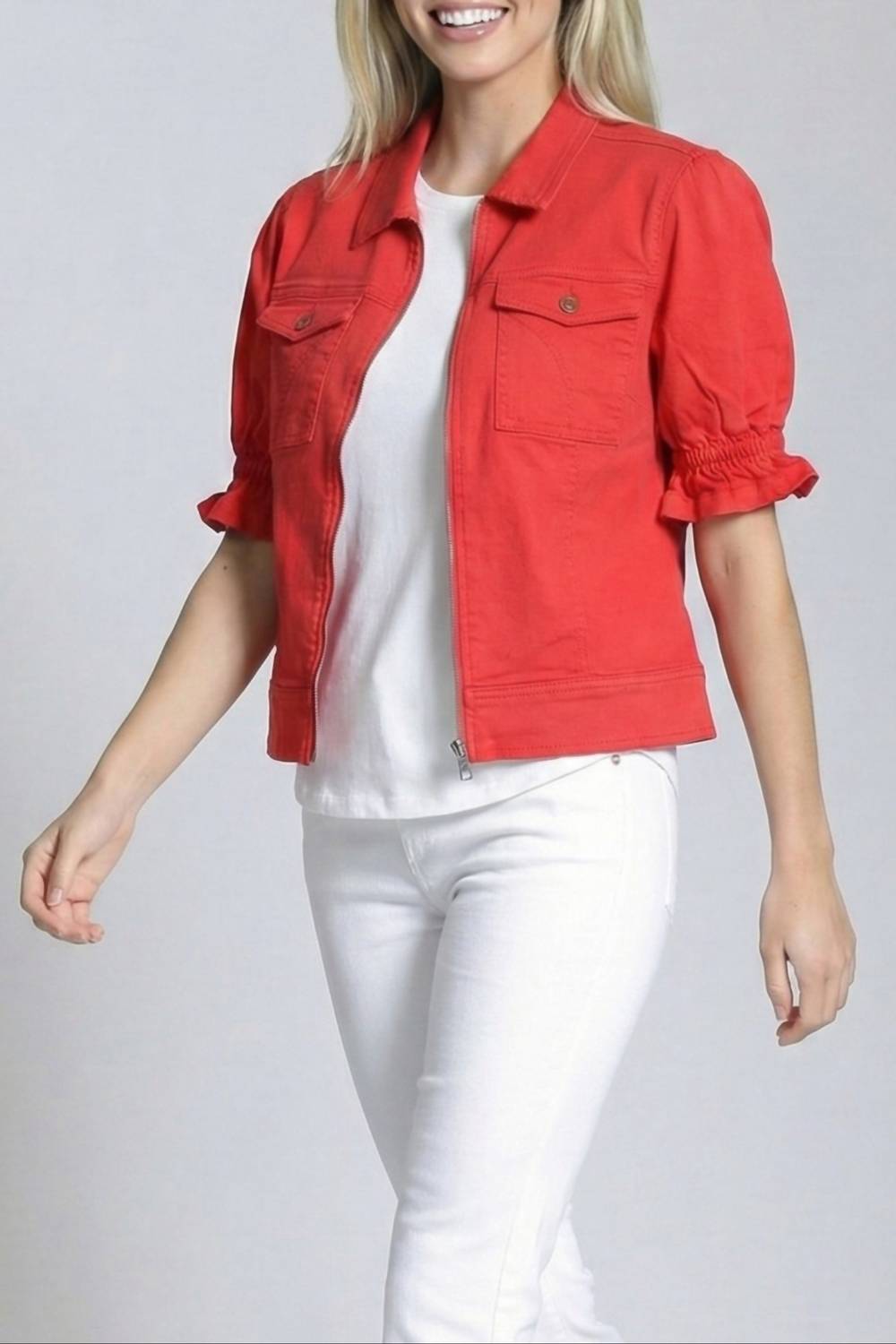 Apny - Ruffle Cuff Jacket - Plus