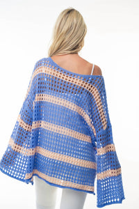 White Birch - Long Sleeve Striped Knit Top