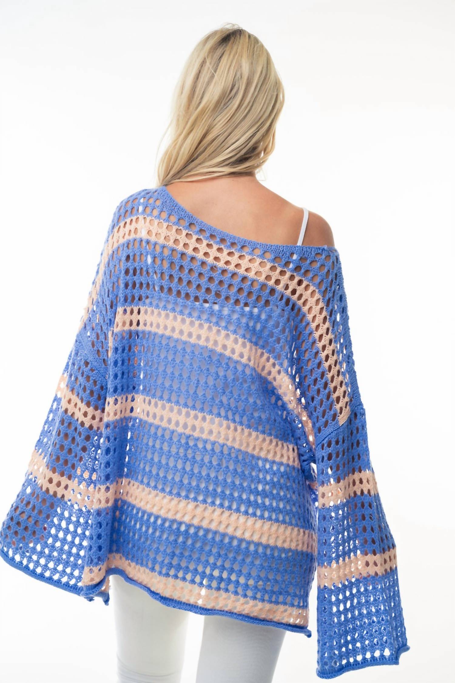 White Birch - Long Sleeve Striped Knit Top