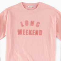 Shiraleah Long Weekend Comfy Sweatshirt in rose - women's top - alternate view